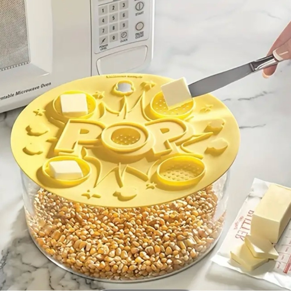Silicone Microwave Popcorn Lid - Butter Infuser